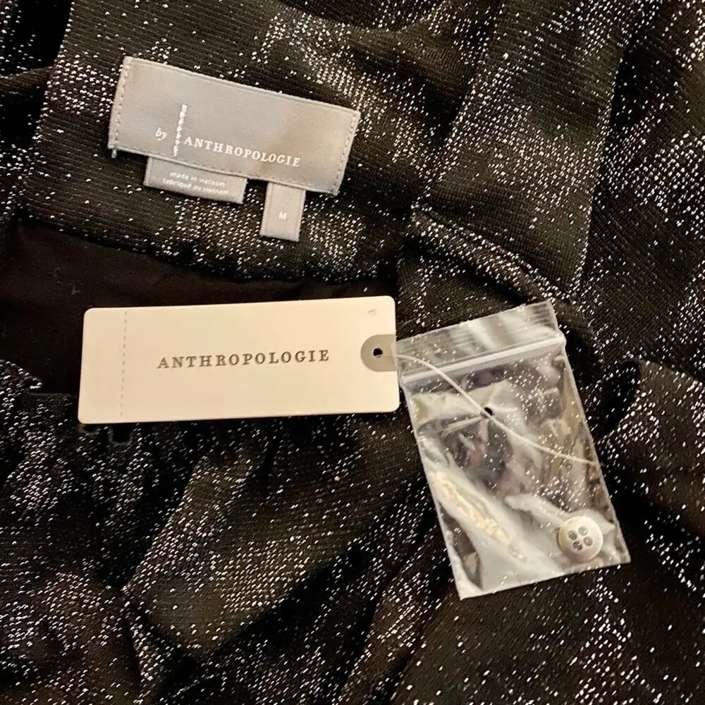 Anthropologie Carly Sleeveless Shimmer Top in Black and Silver, Medium - Picture 8 of 11